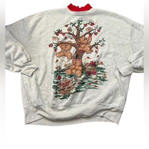Vintage 90s Teddy Bears Apple Picking Grandma Sweatshirt
